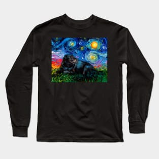 Black Labrador Night 5 Long Sleeve T-Shirt